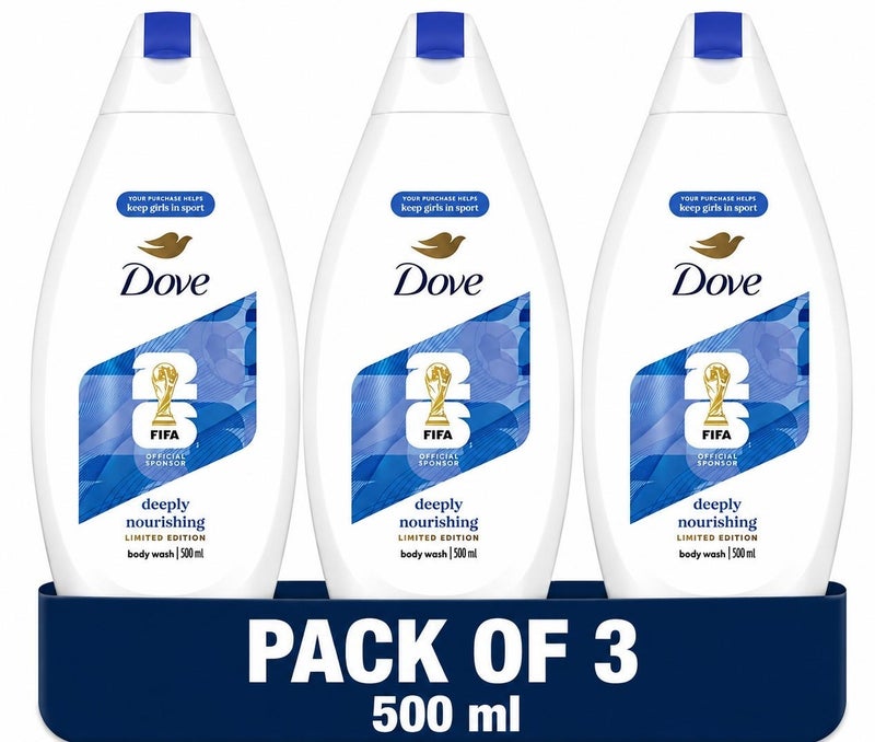 Dove Deeply Nourishing Body Wash Limited Edition 3 x 500ml - Image 2