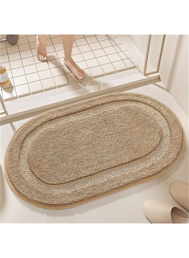 هوكور سجادة حمام فائقة النعومة من بايبي، سجادة حمام غير قابلة للانزلاق لارضية الحمام، ماصة وسميكة وقابلة للغسل، سجادة دش لغرفة النوم والحوض والدش (بيج، 40 × 60 سم) - Image 1