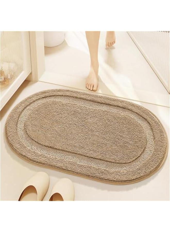 هوكور سجادة حمام فائقة النعومة من بايبي، سجادة حمام غير قابلة للانزلاق لارضية الحمام، ماصة وسميكة وقابلة للغسل، سجادة دش لغرفة النوم والحوض والدش (بيج، 40 × 60 سم) - Image 2