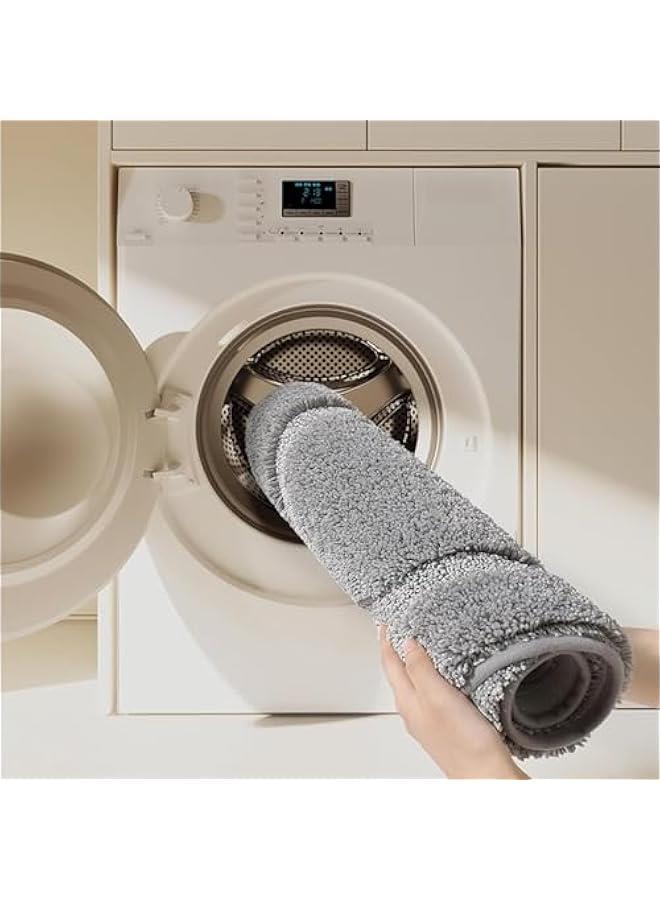 هوكور سجادة حمام فائقة النعومة من بايبي، سجادة حمام غير قابلة للانزلاق لارضية الحمام، ماصة وسميكة وقابلة للغسل، سجادة دش لغرفة النوم والحوض والدش (بيج، 40 × 60 سم) - Image 3