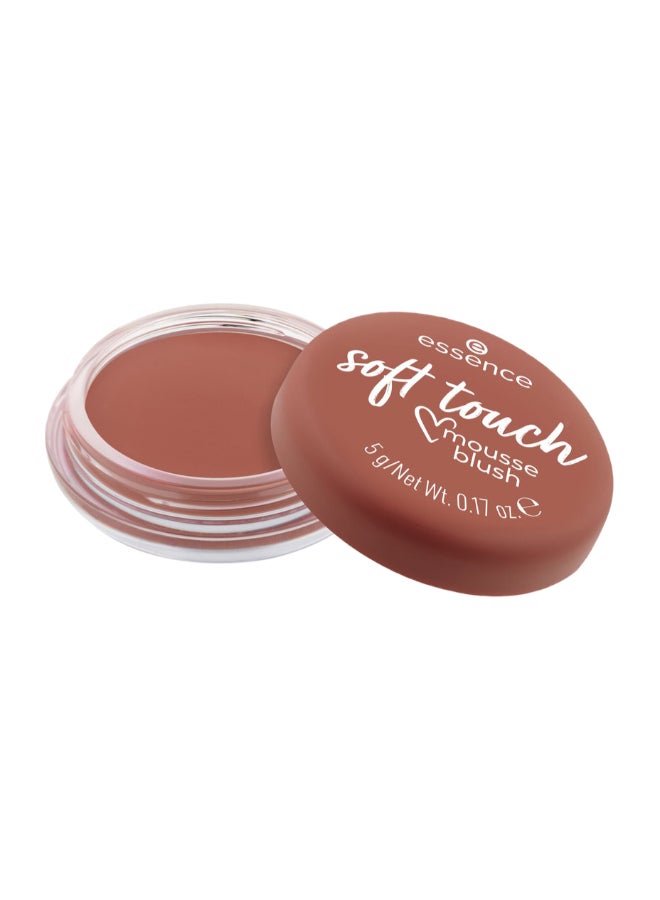 Soft Touch Mousse Blush | 20 Rustic Rouge | Lightweight Cream to Powder Blusher | Natural Matte Finish | Long Lasting Cheek Colour | For All Skin Tones | 5g Rustic Rouge