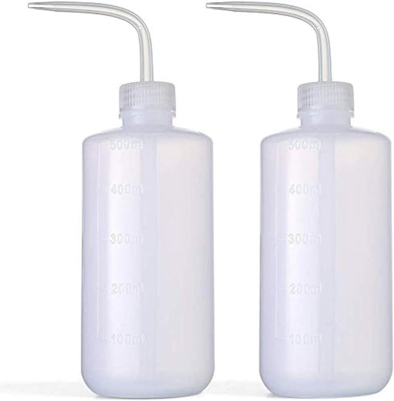 Hatonseyan Wash Bottle - 2pcs 500ml/17oz Safety Wash Bottle Watering Tools, Economy Plastic Squeeze Bottle for Medical Label Green Soap Cleaning Washing Bottle - Image 1