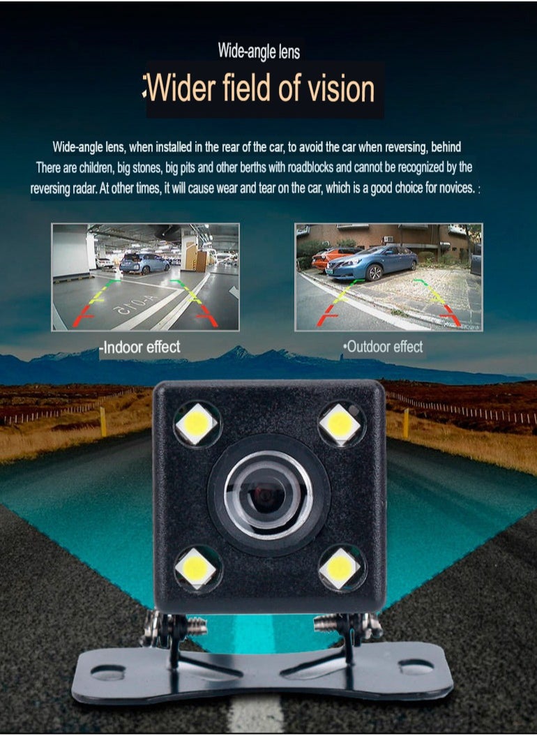 Mini Back Up Camera, Ip68 Waterproof GM 22.5 Car High-definition Reversing Camera, Wide Angle Car Rear View Camera Suitable for All Vehicles, (22.5 Without Lights + 6 Meters of Cable)