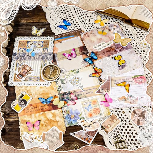 X Hot Popcorn 60 Sheets Lace Edged Scrapbook Paper Assorted Set 6 Pack Vintage Scrapbook Stationery Paper Decorative Scrapbooking Supplies for Diy Scrapbooking Planner Letter Writing Junk Journaling 4.9x6.9 Inch - Image 4