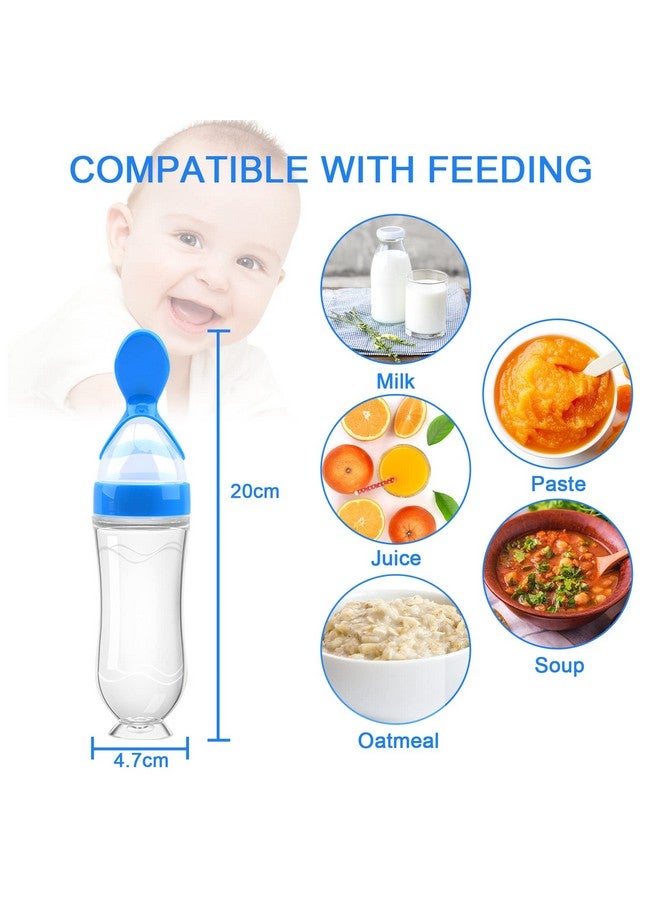 WAJIAYON Food Feeder Baby Fruit Feeder Pacifier (3 Pcs) With 6 Different Sized Silicone Pacifiers 2 Pcs Silicone Baby Food Dispensing Spoon 90Ml With 2 Baby Spoons Silicone Bottle Brush Pacifier Clip - Image 3