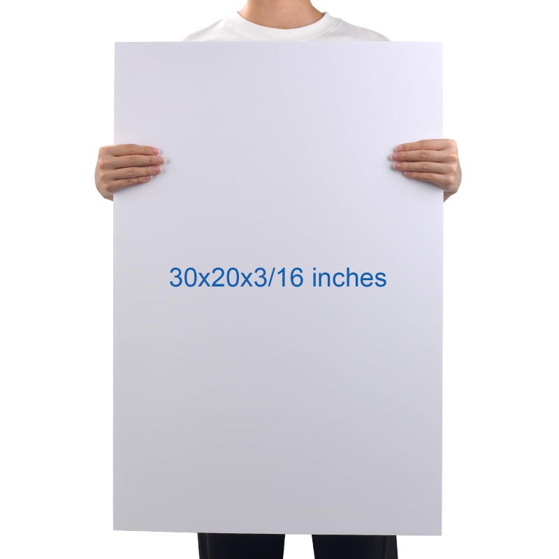 Navy Penguin Foam Board 20 x 30 x 3/16" (5mm) - 12 Pack - White Poster Board, Acid Free, Double Sided, Rigid, Sign Board Foamboard for Mounting, Crafts, Paintings Prints, Art, Display, Presentation and Projects - Image 1