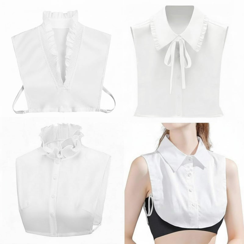 Funnysoft 4 Pcs Women Fake Detachable Dickey Collar Half Shirts Faux False Collar for Women - Image 1