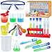 PPXMEEUDC 24PCS Educational Lab Science Experiments Early Learning Kit for Boys and Girls with Many Tools Droppers Plastic Test Tubes with Caps Lab Science Supplies Test - Image 2