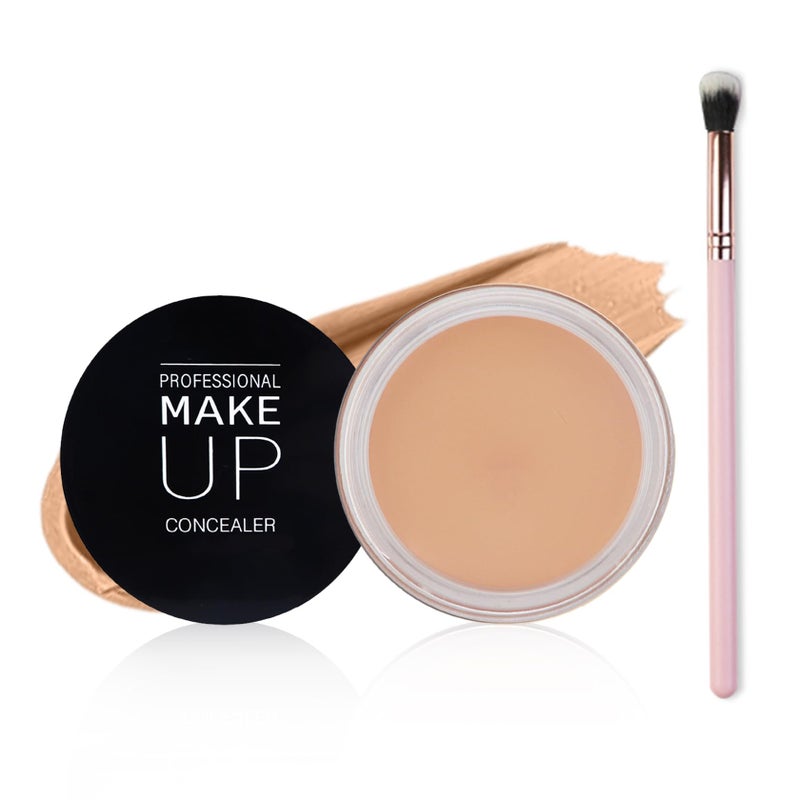 QIUFSSE Under Eye Concealer for Dark Circles Color Corrector Pro Full Coverage Concealer de oieras Long-lasting Cover up Makeup -02 LIGHT CREAM - Image 1