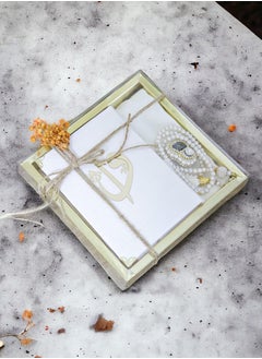 OLUDENIZ Ramadan Islamic GIft For Girls  of Faith Unveiling a Cherished White Gift Set with a Velvet Quran, Electronic Rosary, Beaded Rosary, and Hijab  - Image 4