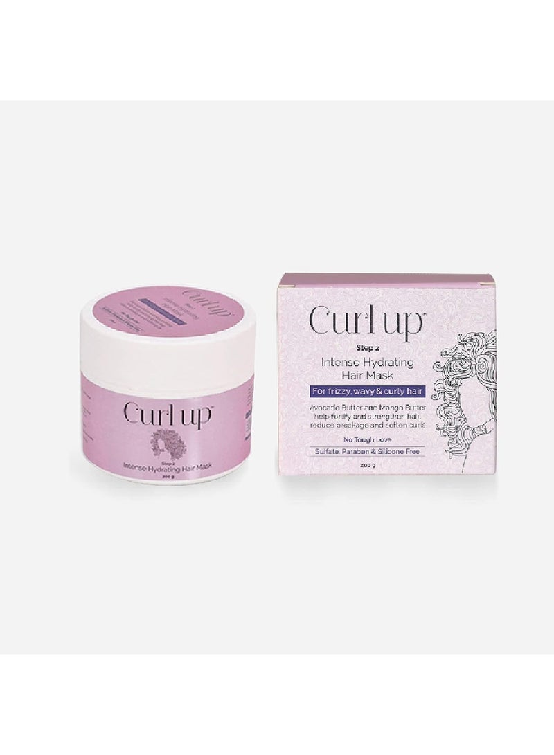 كيرل أب قناع ترطيب مكثف للشعر المجعد - بلسم عميق للشعر المجعد - خالي من الكبريتات والبارابين والسيليكون (200 جرام، طازج) - Image 3