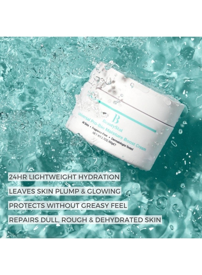 BeautyStat Probiotic 24Hr Moisture Boost Cream - Daily Moisturizer Face Cream With Probiotics, Ceramides, Hyaluronic Acid For Natural Anti Aging For Dull, Dry Skin, Fine Lines, Wrinkles (1.7Oz / 50Ml) - Image 3