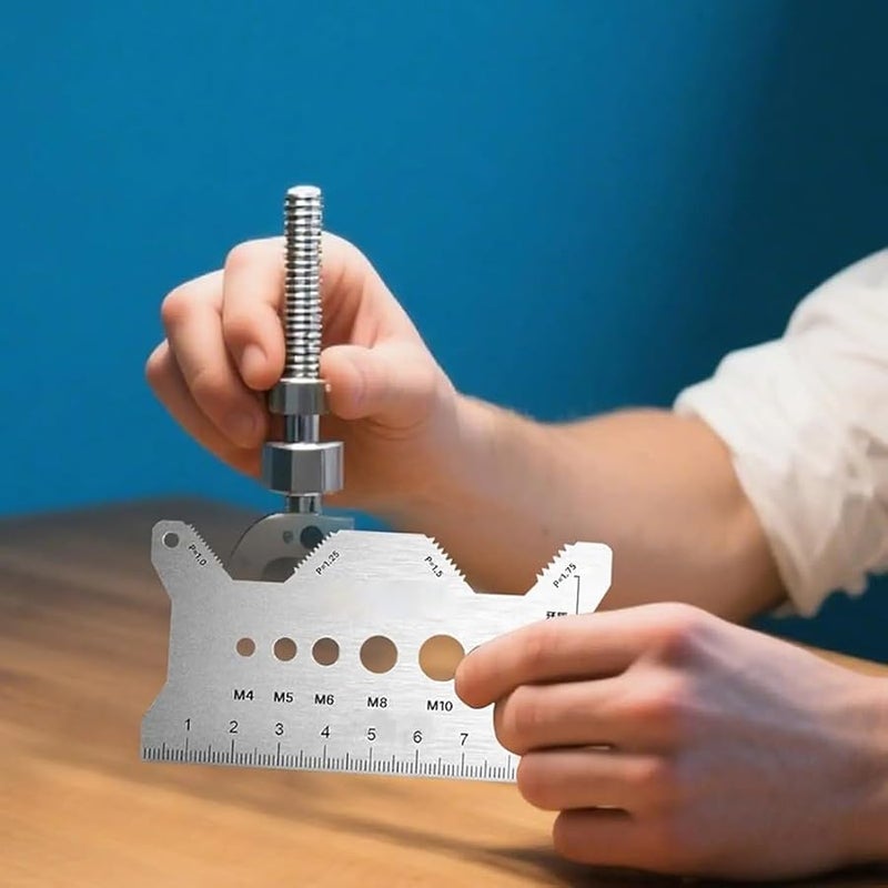 Stainless Steel Screw Pitch Gauge Ruler For Woodworking And Metalworking - Image 5