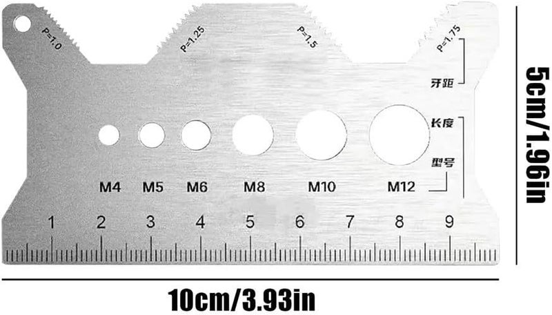 Stainless Steel Screw Pitch Gauge Ruler For Woodworking And Metalworking - Image 3