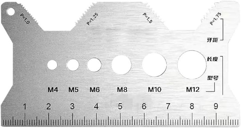 Stainless Steel Screw Pitch Gauge Ruler For Woodworking And Metalworking - Image 4