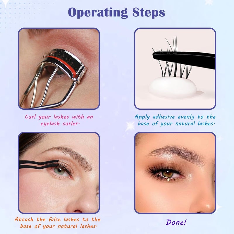 TORMEN Eyelash Tweezers Set 3 Pcs Stainless Steel Lash Applicator Tool Kit for Women False Curved Straight and Comb Tweezers for Eyebrow Trimming Makeup Beauty Care (Black) - Image 4