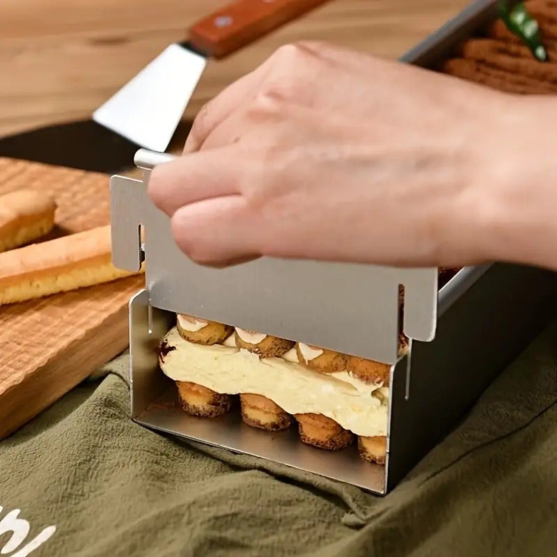 PETO Premium Aluminum Tiramisu & Cheesecake Baking Mold - Rectangular Design with Removable Dividers, Sturdy Base for Perfect Mousse Cakes, Durable Kitchen Essential - Image 2