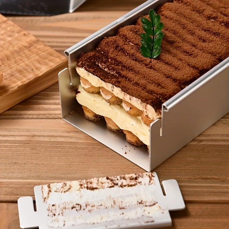 PETO Premium Aluminum Tiramisu & Cheesecake Baking Mold - Rectangular Design with Removable Dividers, Sturdy Base for Perfect Mousse Cakes, Durable Kitchen Essential - Image 5