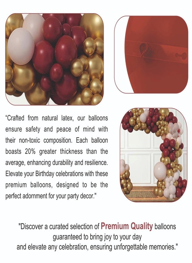 YOURS DECOR مجموعة زينة بالونات عيد ميلاد سعيد من يورز ديكور - 57 قطعة من بالونات بورغندي مارون لتزيين حفلات أعياد الميلاد | مجموعة زينة حفلات أعياد الميلاد للاحتفالات للأطفال والكبار - Image 3