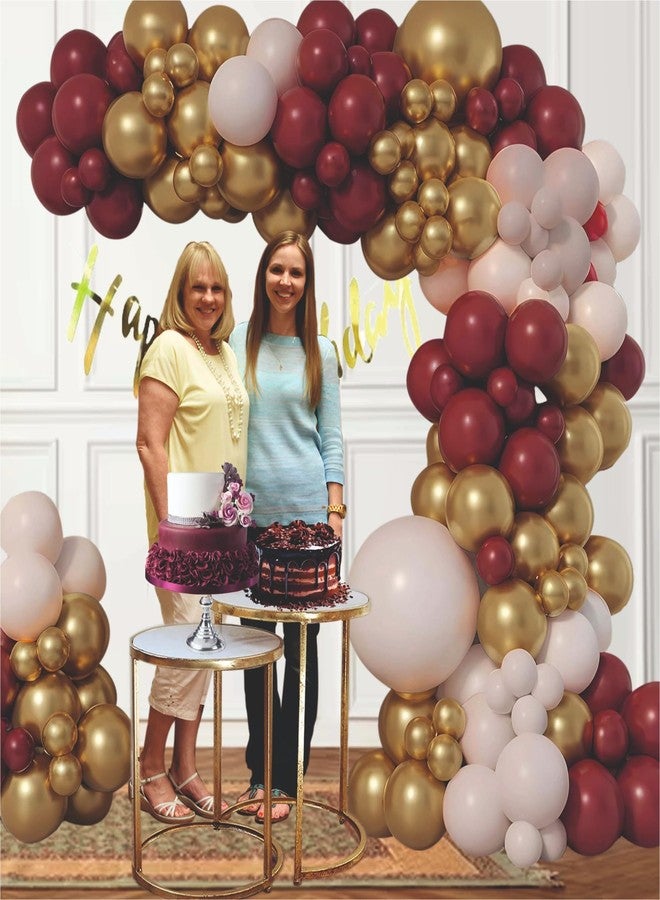YOURS DECOR مجموعة زينة بالونات عيد ميلاد سعيد من يورز ديكور - 57 قطعة من بالونات بورغندي مارون لتزيين حفلات أعياد الميلاد | مجموعة زينة حفلات أعياد الميلاد للاحتفالات للأطفال والكبار - Image 5