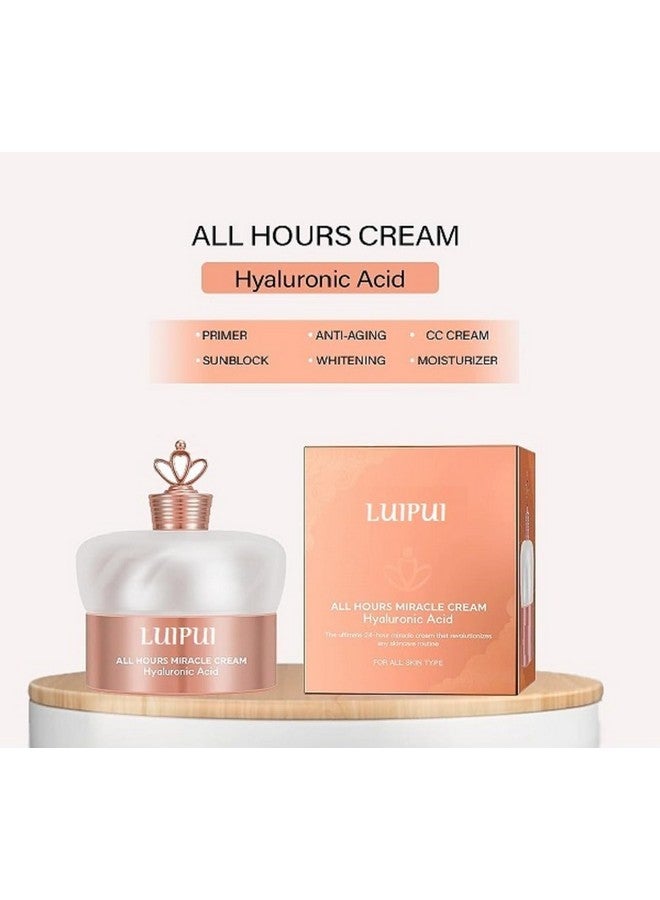 Lui Pui LUIPUI All Hours Cream Hyaluronic Acid Moisturizer, Whitening CC Cream (30g) - Hydrating, Skin Brightening & SPF Protection - Image 5