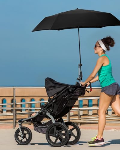 nediea Umbrella Holder for Stroller Baby Stroller Umbrella Attachment Umbrellas Connector Clip to Handlebar 360 Degree Adjustable Universal Clamp for Golf CartWheelchair Beach ChairFishing - Image 3