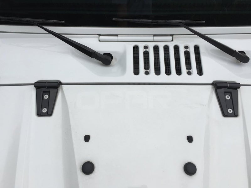 Hooke Road Black Hood Hinge Cover for 2007-2018 Jeep JK Wrangler & Unlimited - Pack of 2 - Image 5