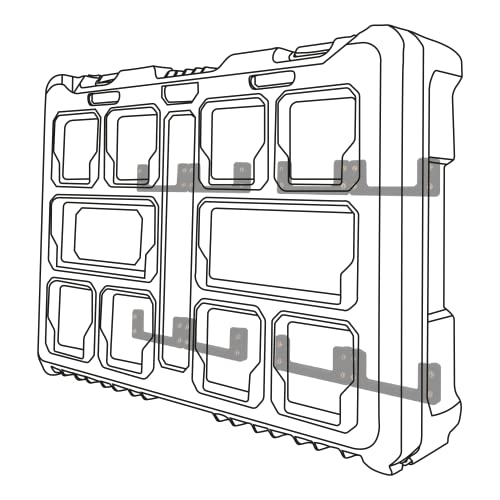 StealthMounts Cleat 'n' Feet Cleats (6 Pack) | Tool Box Storage System | Mount Anywhere | Compatible with Milwaukee Packout - Image 2
