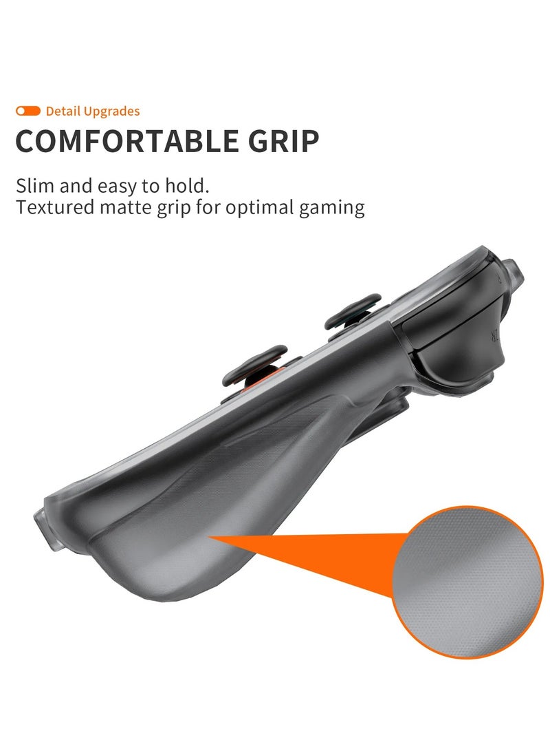 For Nintendo Switch 2  Console Upgrade Protective TPU case Shell Cover WITH/ Kickstand Anti-slip Grip Gray Transparent - Image 2