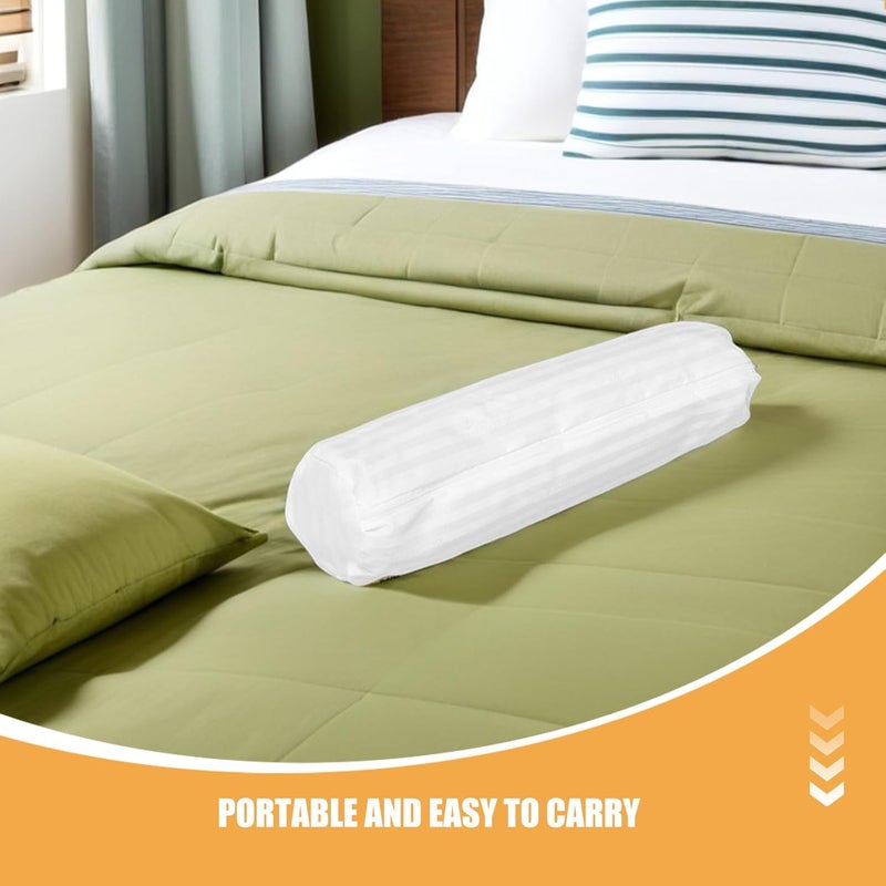 Round Lumbar Bolster Cover: Zippered Pillowcase Fits Cylindrical Throw Pillows Travel Roll Up Case for Yoga and Bedroom Decor Cylindrical Neck Pillow Case - Image 5