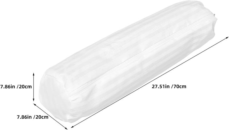 Round Lumbar Bolster Cover: Zippered Pillowcase Fits Cylindrical Throw Pillows Travel Roll Up Case for Yoga and Bedroom Decor Cylindrical Neck Pillow Case - Image 1