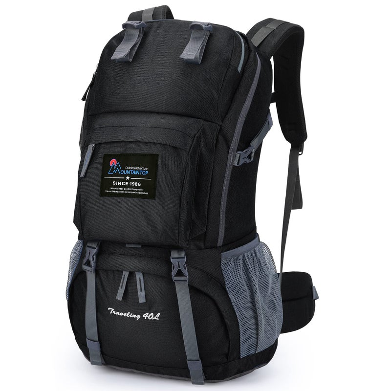 MOUNTAINTOP 40L Hiking Backpack with Rain Cover Water Resistant Mens Women Rucksack for Trekking, Traveling, Camping, Cycling, Climbing - Image 1
