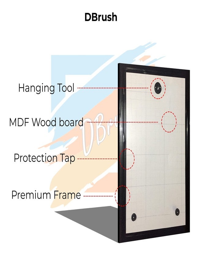 DBrush Bharat Mata Photo frame artwork Bharat Mata with Map painting for wall decor livingroom, school wall synthetic wood (Laminated Coated) - Image 5