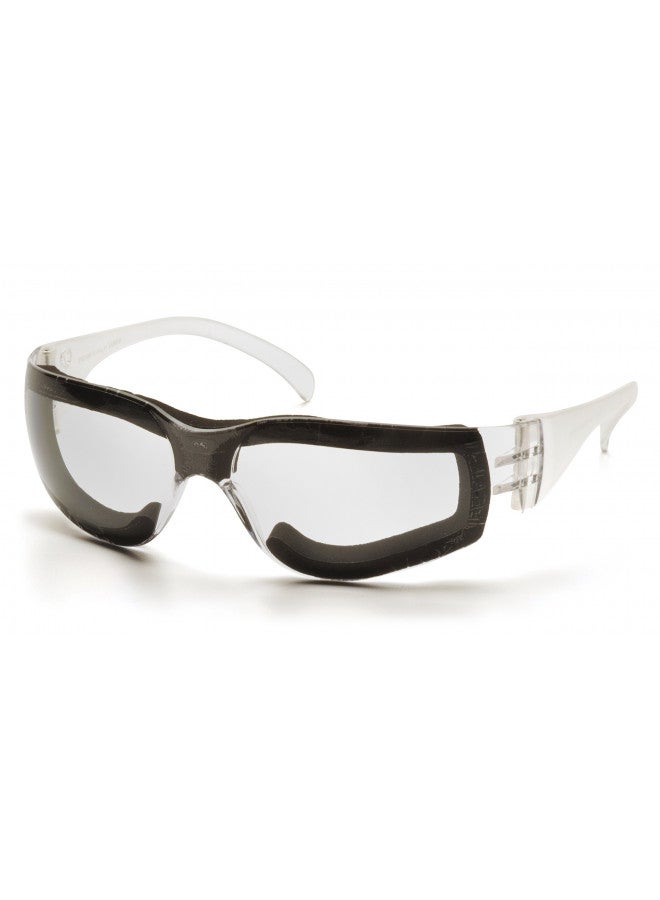 Pyramex Safety Pyramex Intruder Safety Eyewear Clear Frame Full Foam Padding Clear Anti-Fog Lens - Image 1