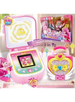 Generic Wonderful And Cute Luxury Magic Key Treasure Box Toy Full Set Rubik's Cube Series Love Princess Mirror Box Set For Women-Color:[magic Key Treasure Box] Capable, Interactive, Sensor, Qr Code Scanning And Identification (free 4 Spoons + Props)  - Image 2