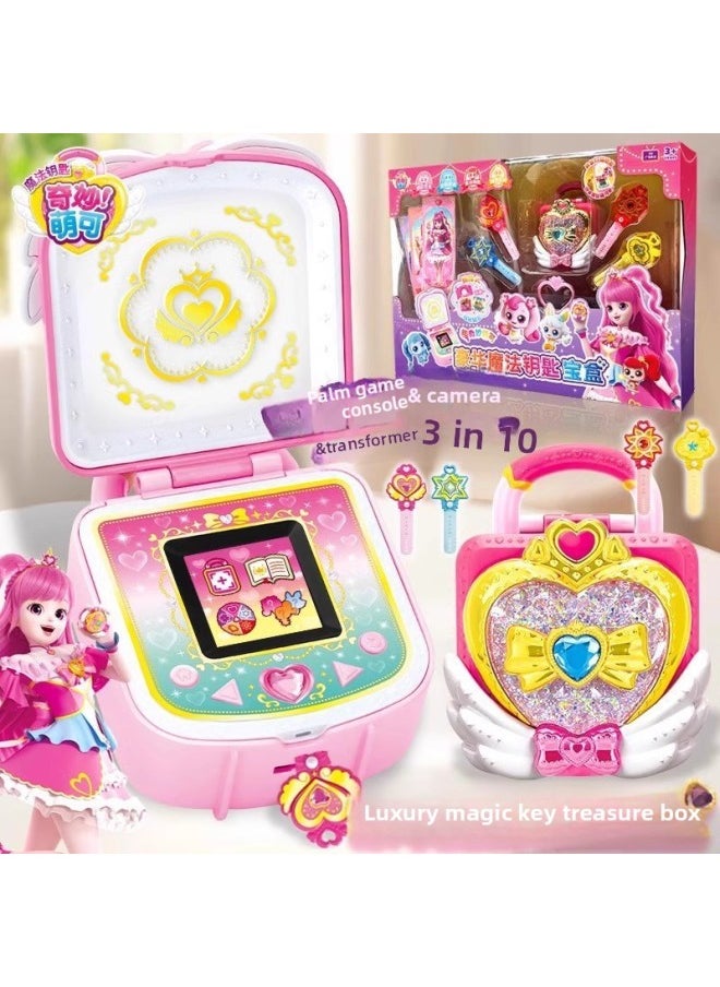 Generic - Wonderful And Cute Luxury Magic Key Treasure Box Toy Full Set Rubik's Cube Series Love Princess Mirror Box Set For Women-Color:[magic Key Treasure Box] Capable, Interactive, Sensor, Qr Code Scanning And Identification (free 4 Spoons + Props) - Image 1