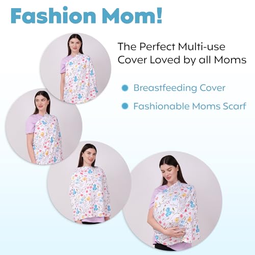 a baby cherry-Nursing Cover, Nursing Covers for Feeding Mom, Feeding Cover Breastfeeding Mother, Feeding Cover for Mom, Multi-Use, Breathable, 360 Full Privacy Multicolor - Image 5