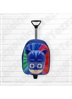 Squeegee Kindergarten Nursery Cat Kids Pj Masks 5d Embossed Wheeled School Bag Backpack
