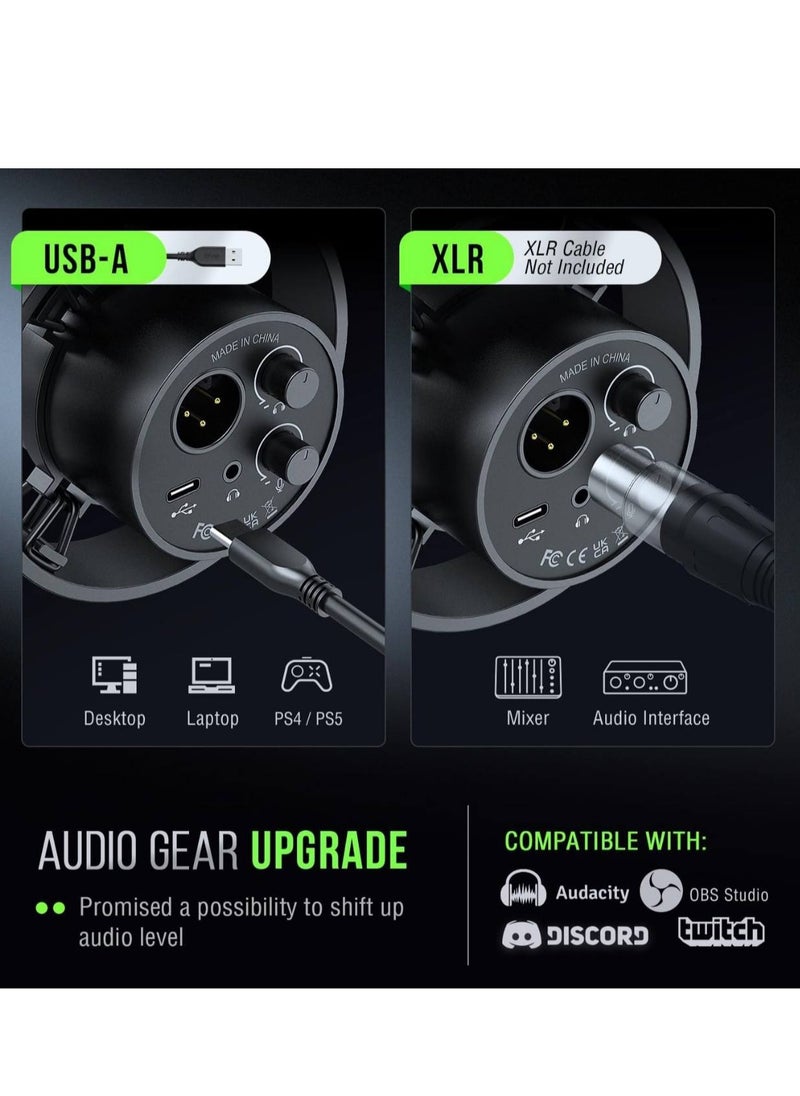 فيفين ميكروفون ديناميكي من فيفين تسجيل مقاطع صوتية XLR USB للبث الصوتي معدني - ميزة كتم وفيشة سماعة رأس وخاصية التحكم في مستوى لزجاج السيارة الامامي K688 أحادي الاتجاه  - Image 4