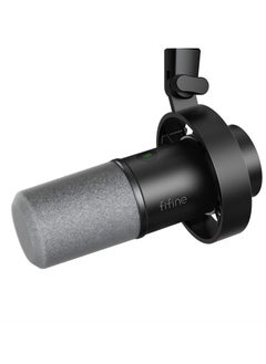 FIFINE FIFINE Dynamic Microphone, XLR/USB Podcast Recording PC Microphone for Vocal Voice-Over Streaming, Studio Metal Mic with Mute, Headphone Jack, Monitoring Volume Control, Windscreen-Amplitank K688  - Image 1
