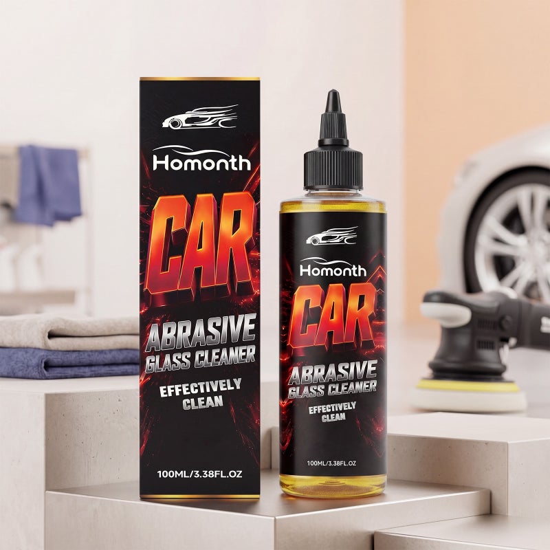 HOMONTH Glass Cleaner – Stains and Grime Remover for Car Windows and Windshields, Leaves a Clear  View - Image 2