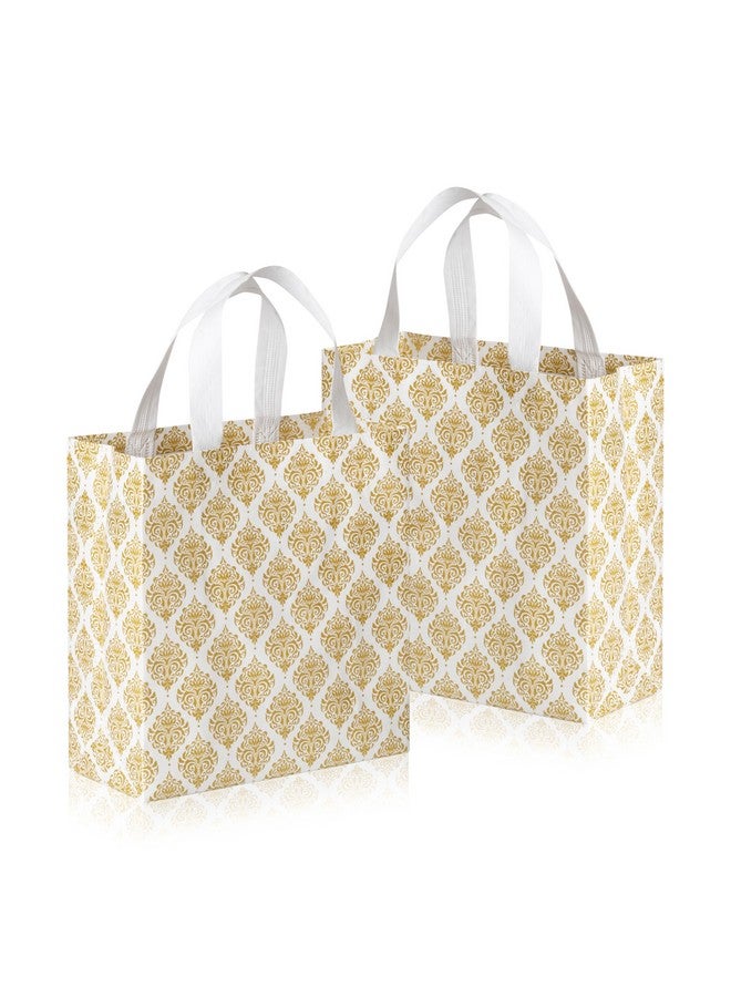 Drapme Festive Special Reusable Non-Woven Laminated Gift Bags, Wedding Gifts, Shagun, Saree, Mithai, Jewellery, Traditional Gifting Carry Bag (Small - 9.5x10x4, White, Pack of 20) - Image 1