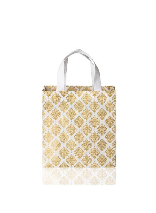 Drapme Festive Special Reusable Non-Woven Laminated Gift Bags, Wedding Gifts, Shagun, Saree, Mithai, Jewellery, Traditional Gifting Carry Bag (Small - 9.5x10x4, White, Pack of 20) - Image 3