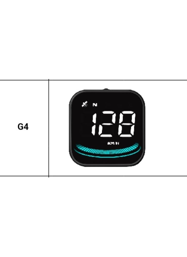 smart one شاشة عرض رأسية جديدة للسيارة G4S Digital GPS Speedometer مع عرض السرعة الرقمية بالميل في الساعة والكيلومتر في الساعة، تذكير بالتعب، إنذار تجاوز السرعة، عداد الرحلات، لجميع المركبات  - Image 2