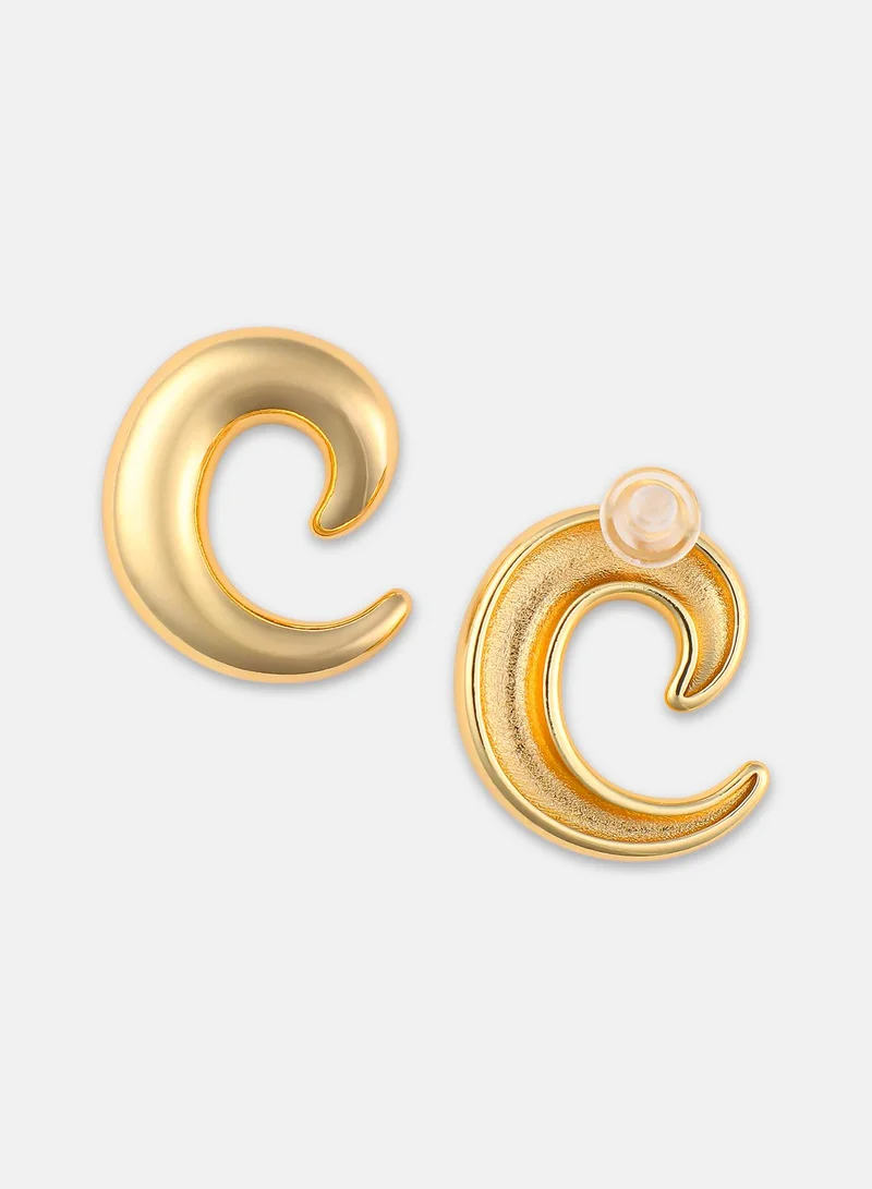 Sohi  Chunky C Earrings for Women | Best Price UAE