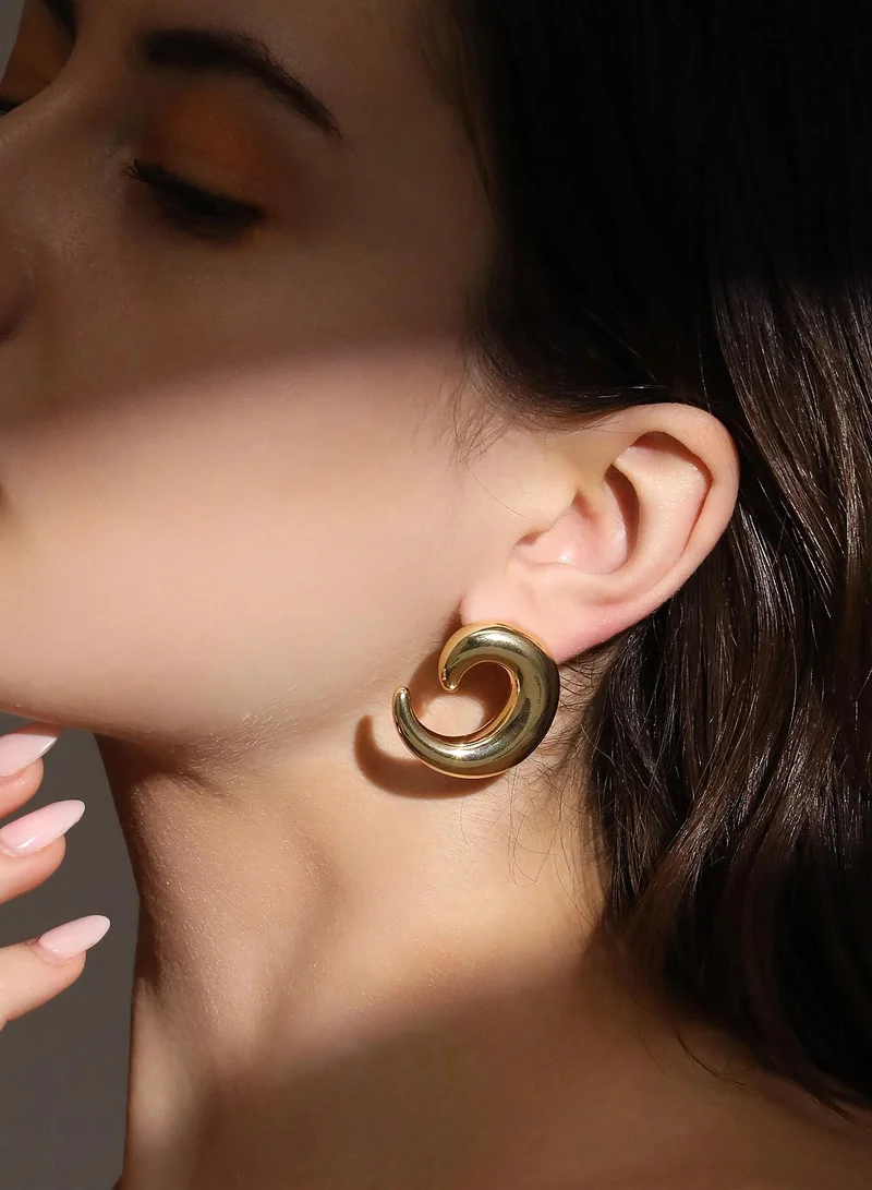 Sohi  Chunky C Earrings for Women | Best Price UAE