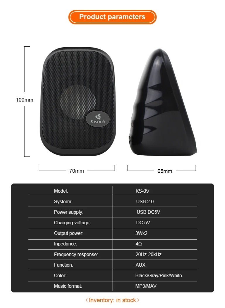 Kisonli KS-09 USB Stereo Speaker – Clean Performance & Easy Use - Image 5