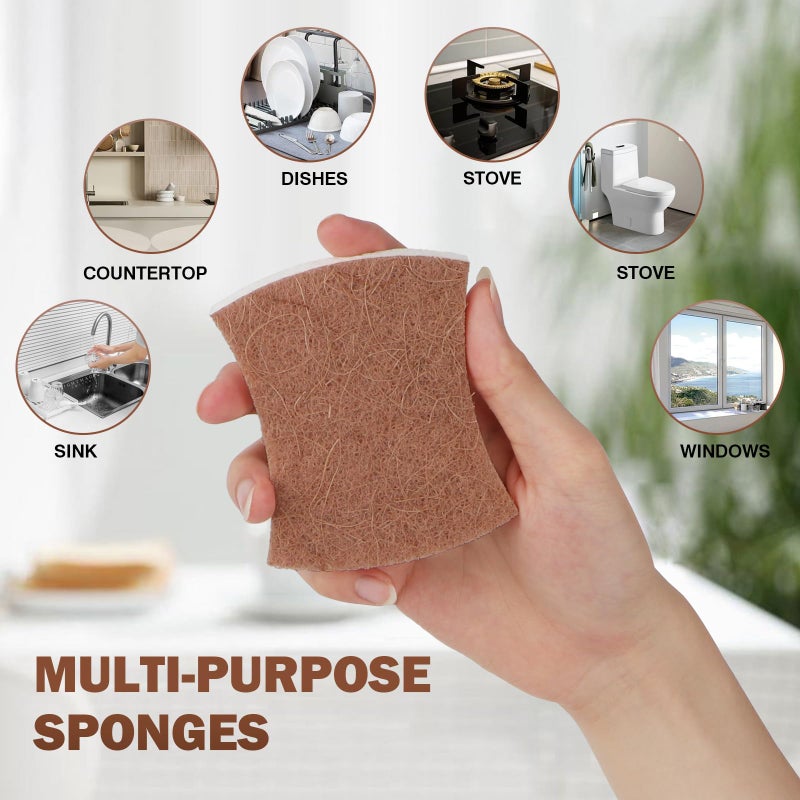 Orighty Non-Scratch Scrub Sponge, 24-Pack, Cellulose Kitchen Scrubber Sponges, Ideal for Kitchen Cleaning, Non-Stick Cookware, Washing Dishes, Bathroom, and Household - Image 5