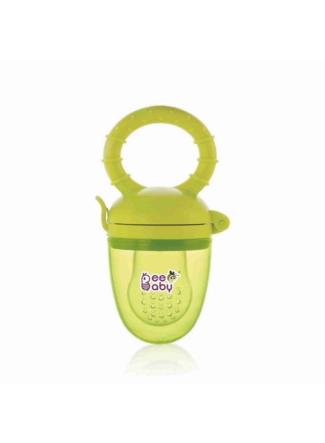 Beebaby Soft Silicone Nibbler With Extra Mesh For Babies, Baby Fruit & Food Feeder, Anti Choking Fruit Pacifier, Teether For Infant, 100% Bpa Free, 3 Months+ (Fruttino - Green) - Image 1