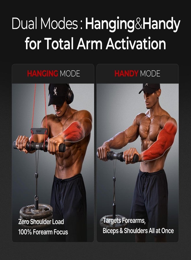 GD Hanging Wrist Roller PRO – Forearm Trainer & Grip Strengthener, Thick Grip Wrist Roller for Forearm Exercise, Grip circumference 6.2 inches, Precision Bearings, Heavy-Duty Aluminum, Includes Gloves - Image 4